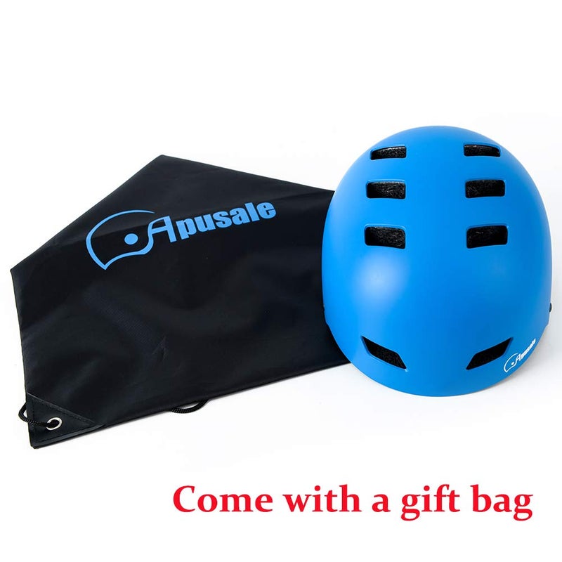 Apusale Bike Skateboard Helmet, Adjustable and Multi-Sport for Skate Scooter, 3 Sizes for Adult Youth Kids Toddler (Blue) - Image 4